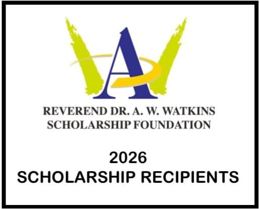 Reverend A.W. Watkins Scholarship 2026 recipients logo