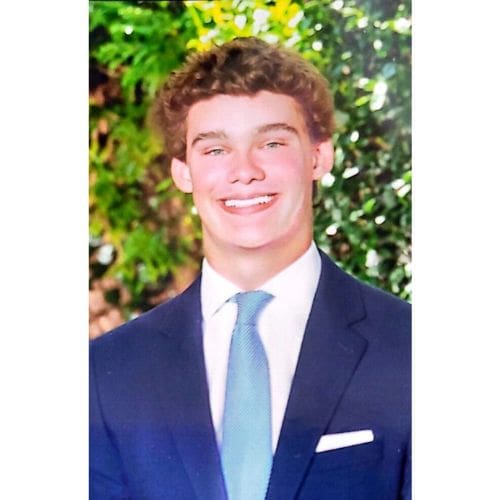 Portrait of man wearing tie and pocket square